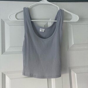 Aritzia Blue Ribbed Tank Top